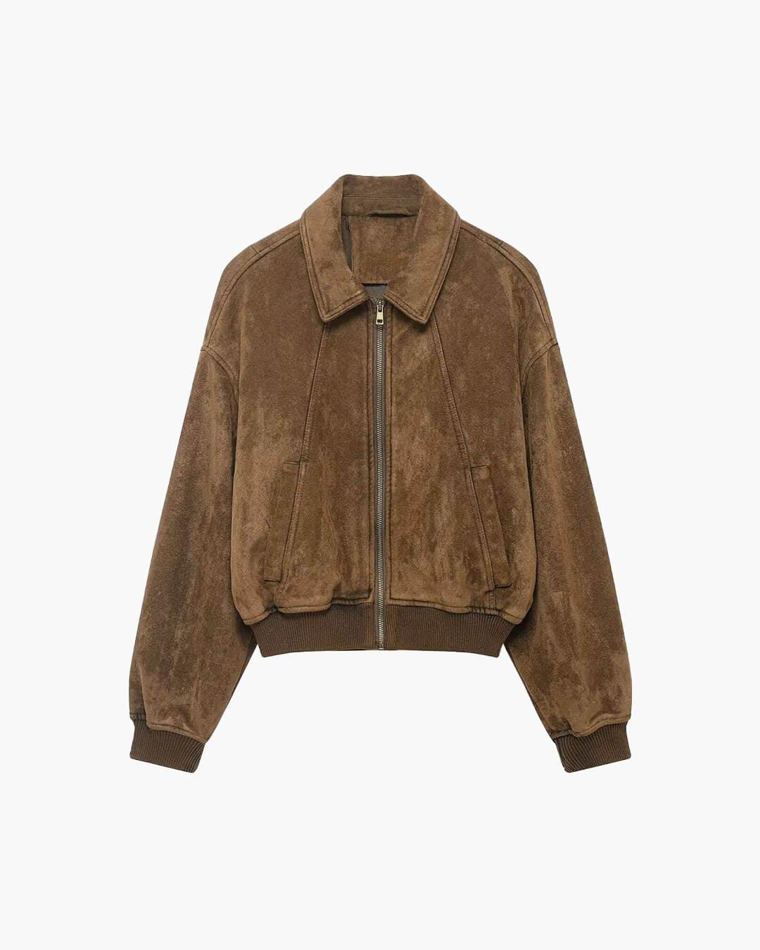 Heather Jacke aus Velourslederimitat