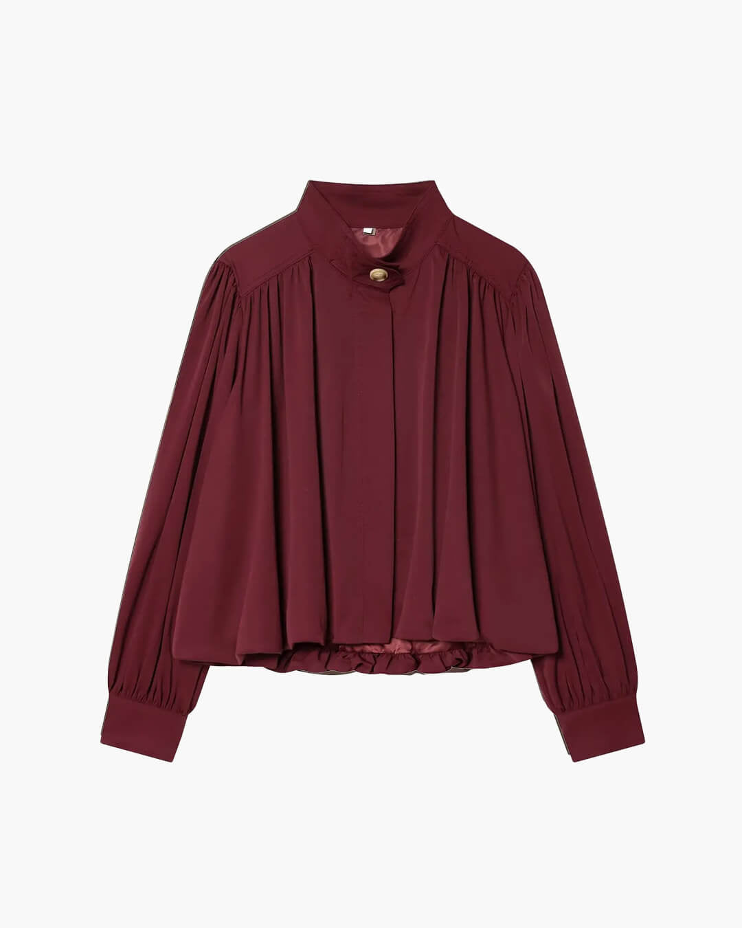 Hilda Plissierte Jacke mit hohem Kragen