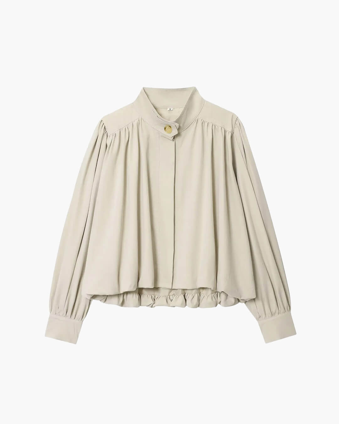 Hilda Plissierte Jacke mit hohem Kragen
