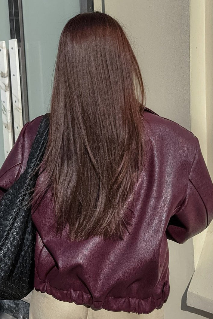 Ilona matte Bikerjacke aus Kunstleder