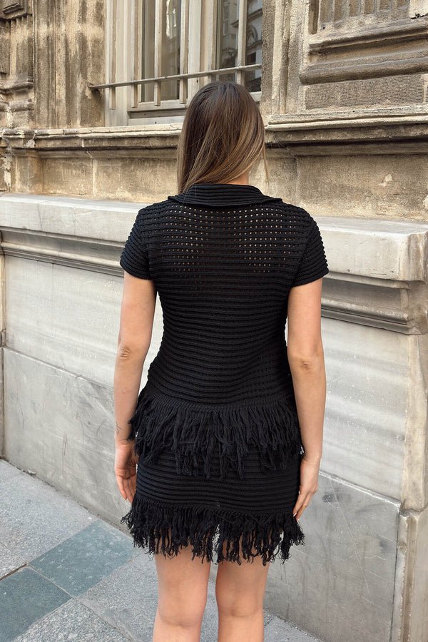 Ioanna gestricktes Rockset mit Quasten