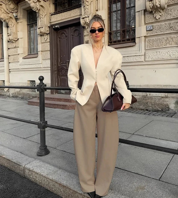 Isadora Taillierter Blazer mit Schulterpolstern