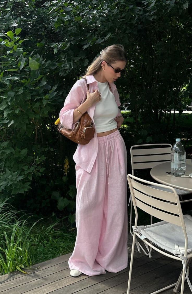 Ivanna Set aus weiter Bluse und Hose mit weitem Bein