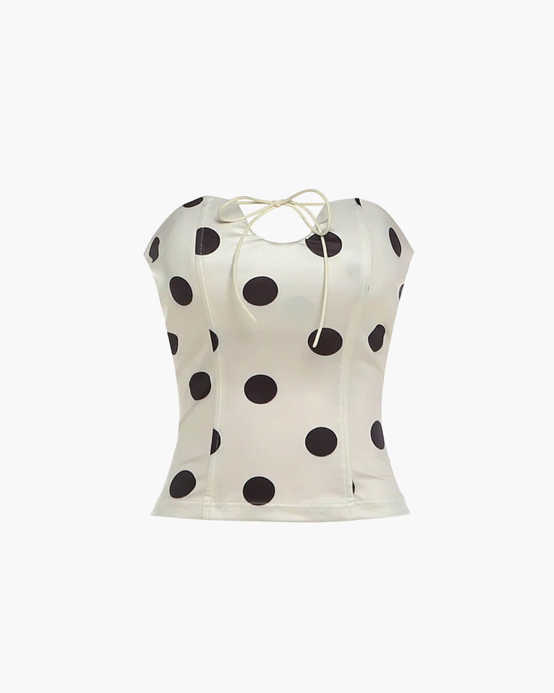 Jaida trägerloses Top mit Polka-Dot-Muster