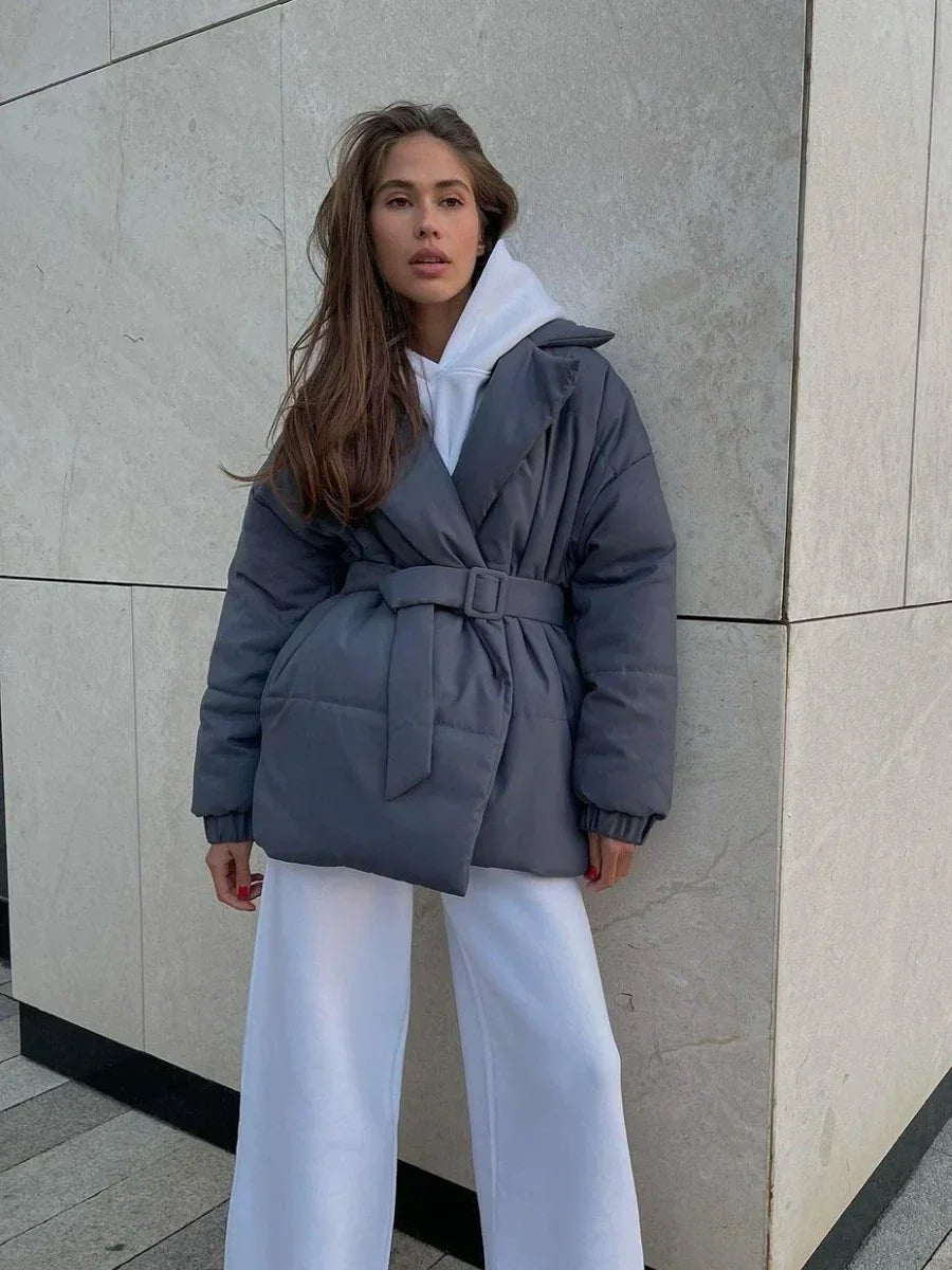 Gesteppte Jacke Jaime mit Gürtel