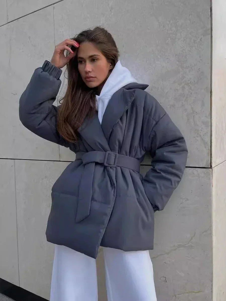 Gesteppte Jacke Jaime mit Gürtel