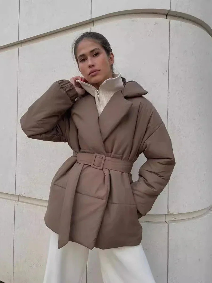 Gesteppte Jacke Jaime mit Gürtel