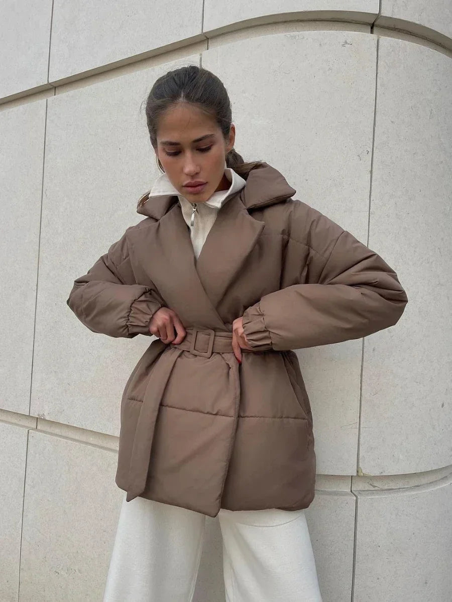 Gesteppte Jacke Jaime mit Gürtel
