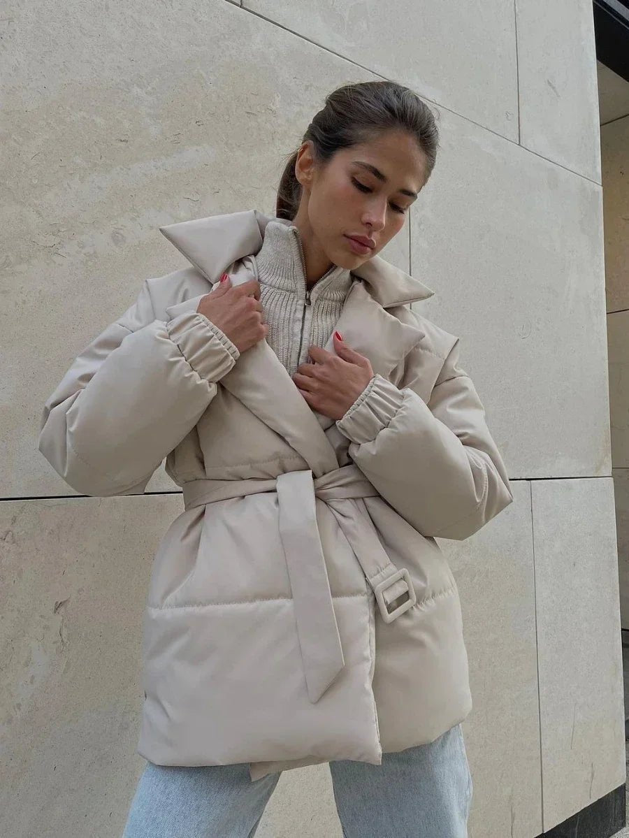 Gesteppte Jacke Jaime mit Gürtel