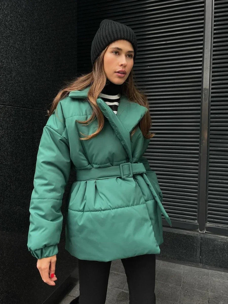 Gesteppte Jacke Jaime mit Gürtel