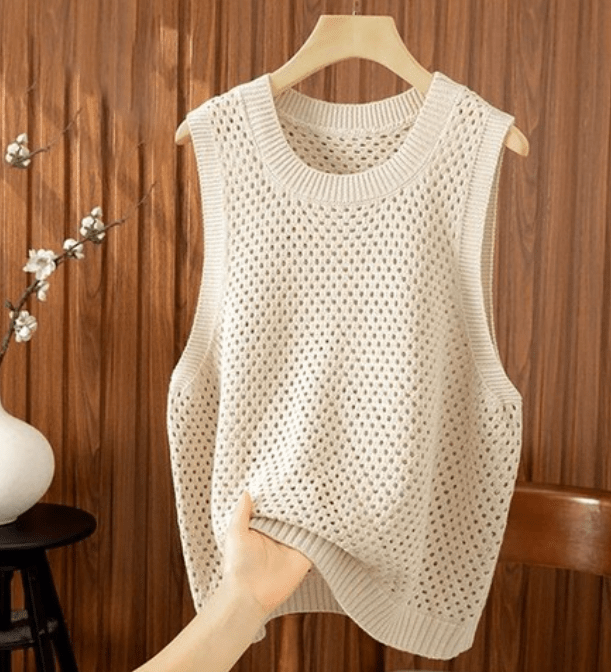 Jamilla durchbrochenes Strick-Tanktop