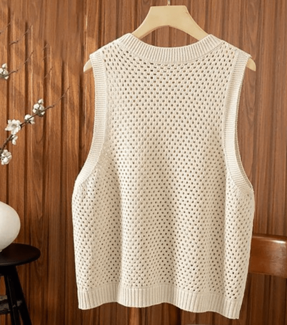 Jamilla durchbrochenes Strick-Tanktop