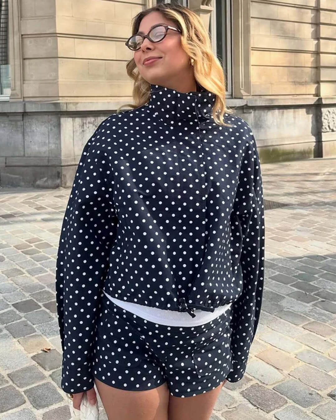 Jacke „Janelle“ mit Stehkragen und Kordelzug