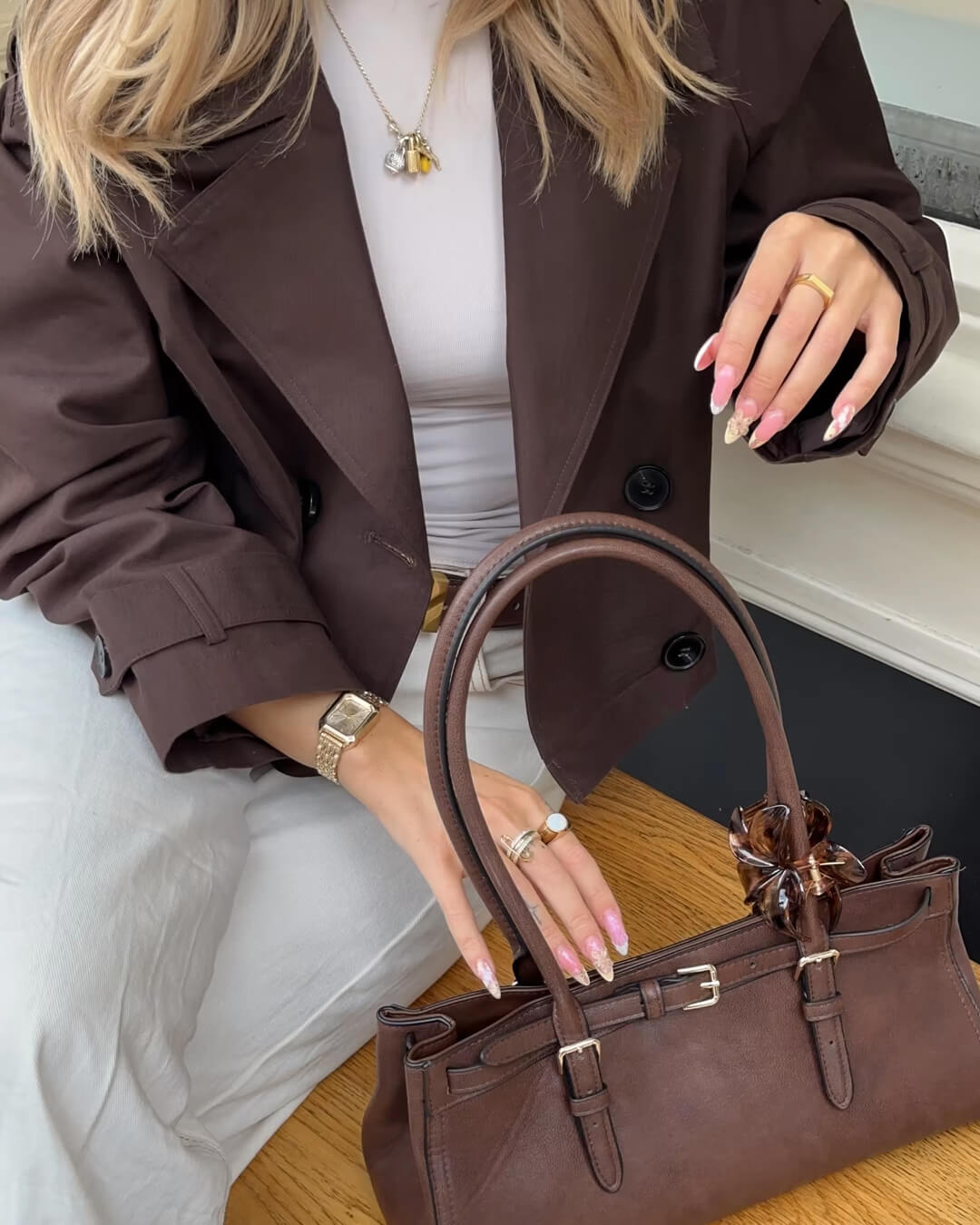 Janice Cropped-Trenchcoat