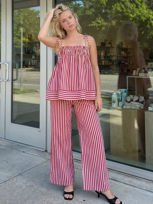 Jasmin gestreiftes Pyjama-Set