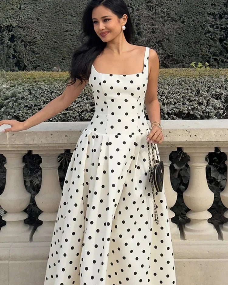 Jasmine Midi-Kleid mit Polka-Dots