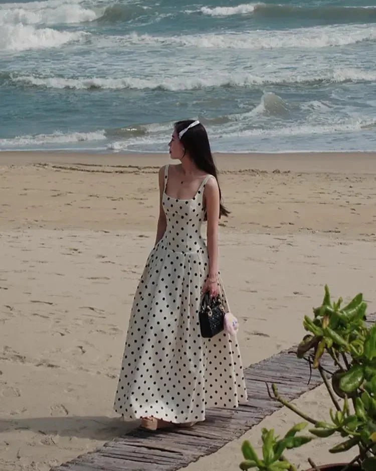 Jasmine Midi-Kleid mit Polka-Dots