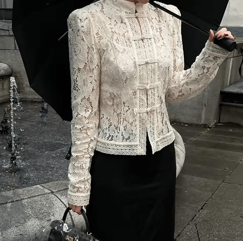 Jeanna Long Sleeve Lace Top