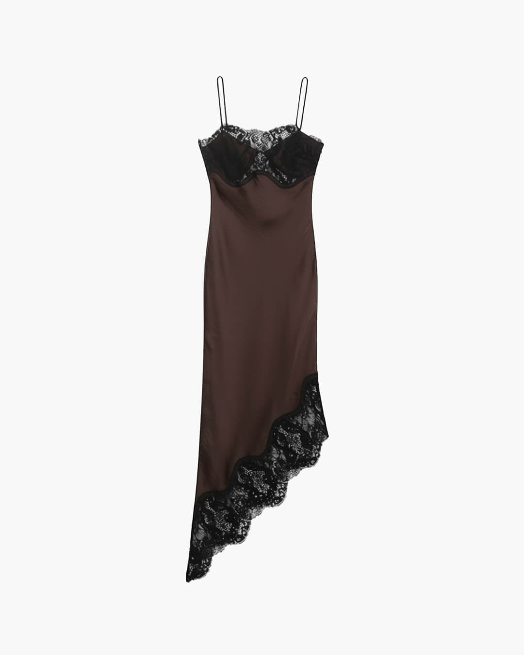 Jenica Satin-Trägerkleid mit Spitze