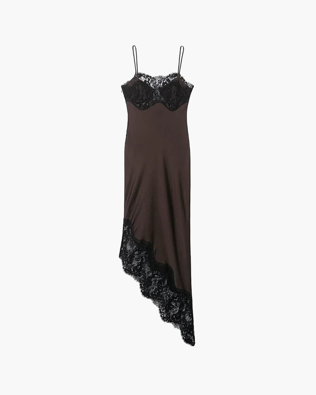 Jenica Satin-Trägerkleid mit Spitze