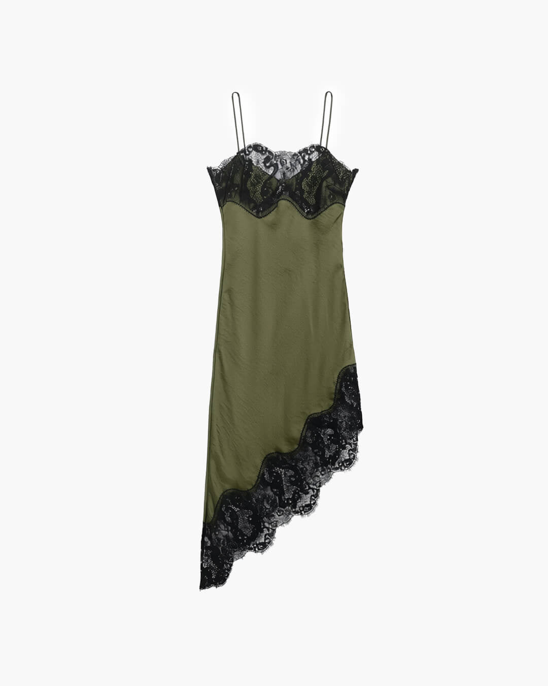 Jenica Satin-Trägerkleid mit Spitze