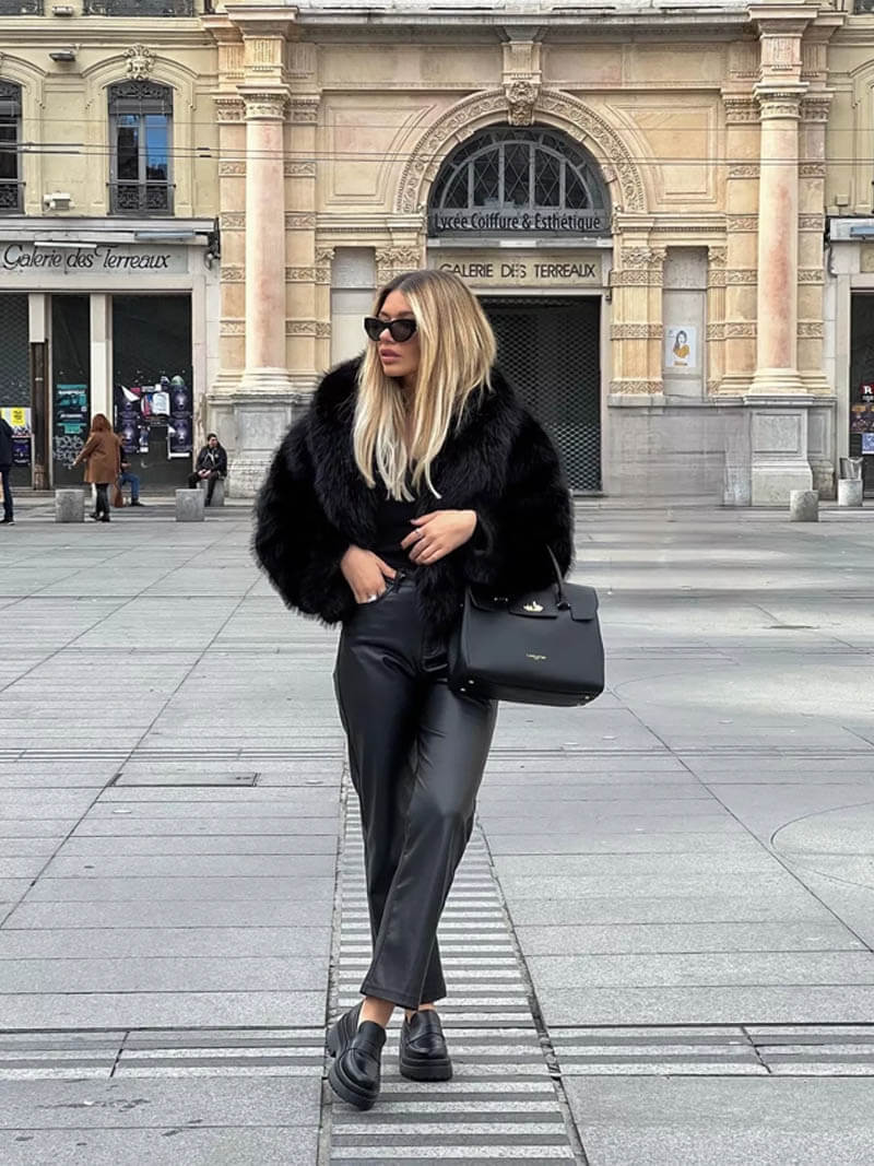 Jenna Kunstpelzmantel