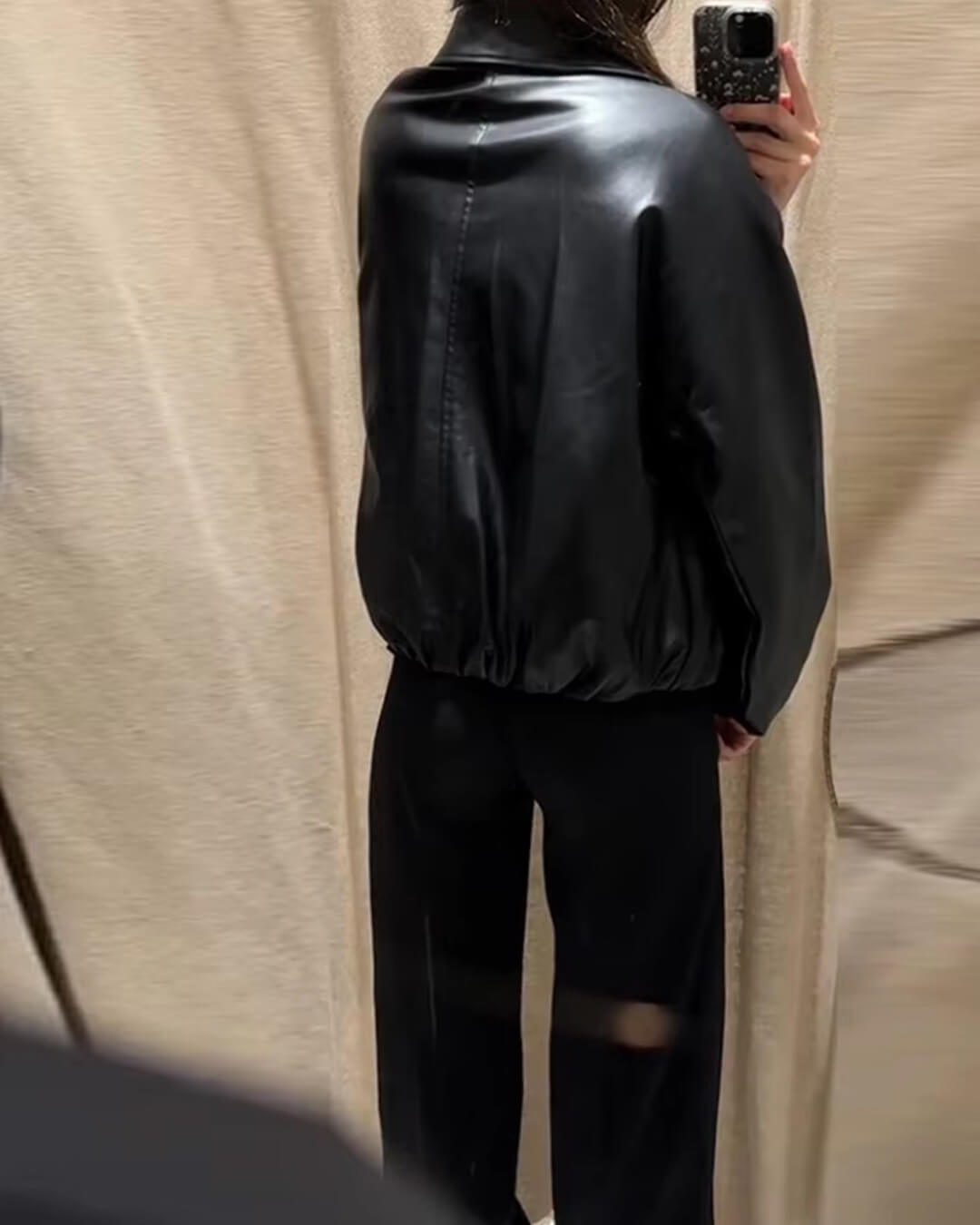Jenny Bomberjacke aus Kunstleder