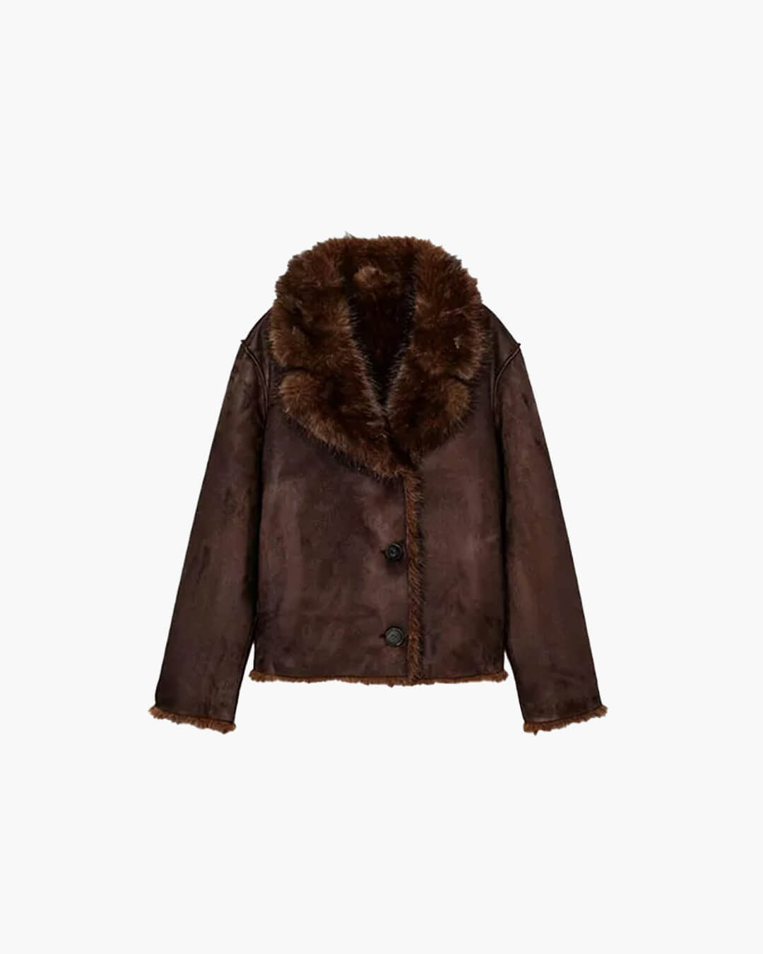 Jenny Wendejacke aus Kunstpelz und Leder