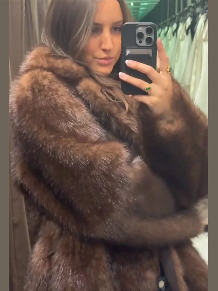 Jenny Wendejacke aus Kunstpelz und Leder