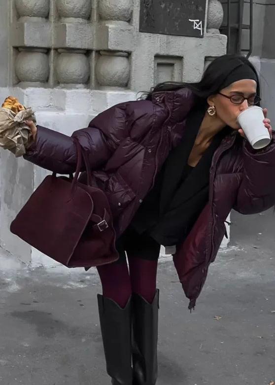 Jillian Glänzende Steppjacke