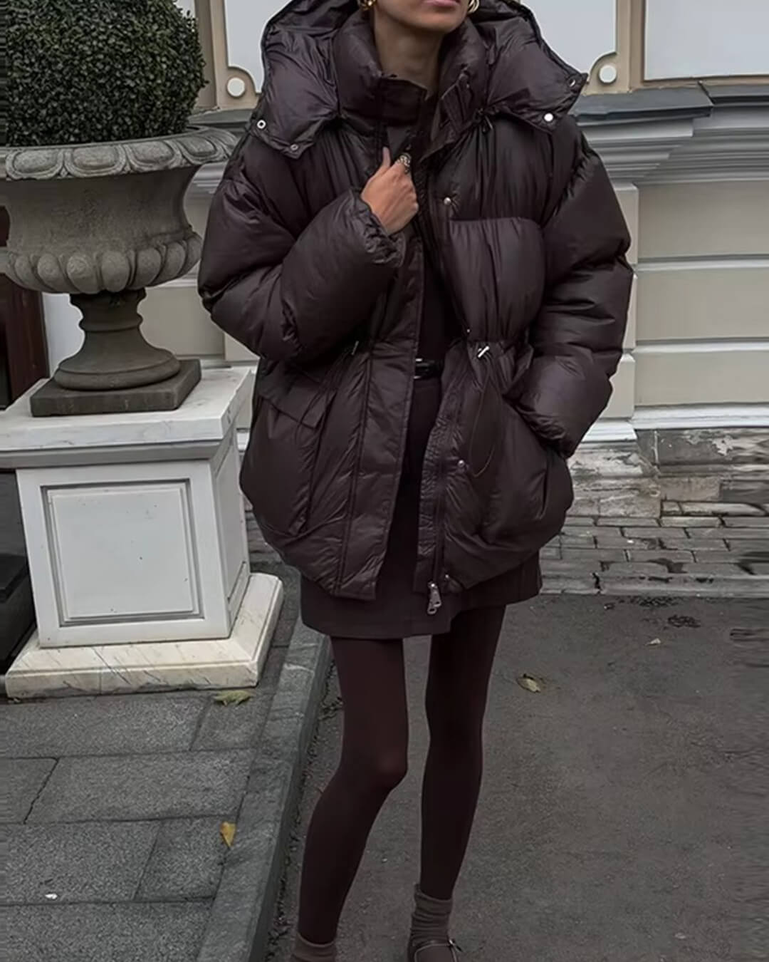 Jillian Glänzende Steppjacke
