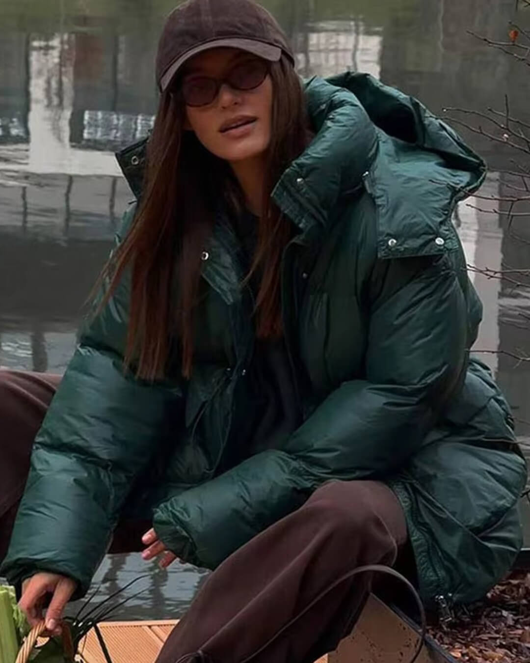 Jillian Glänzende Steppjacke