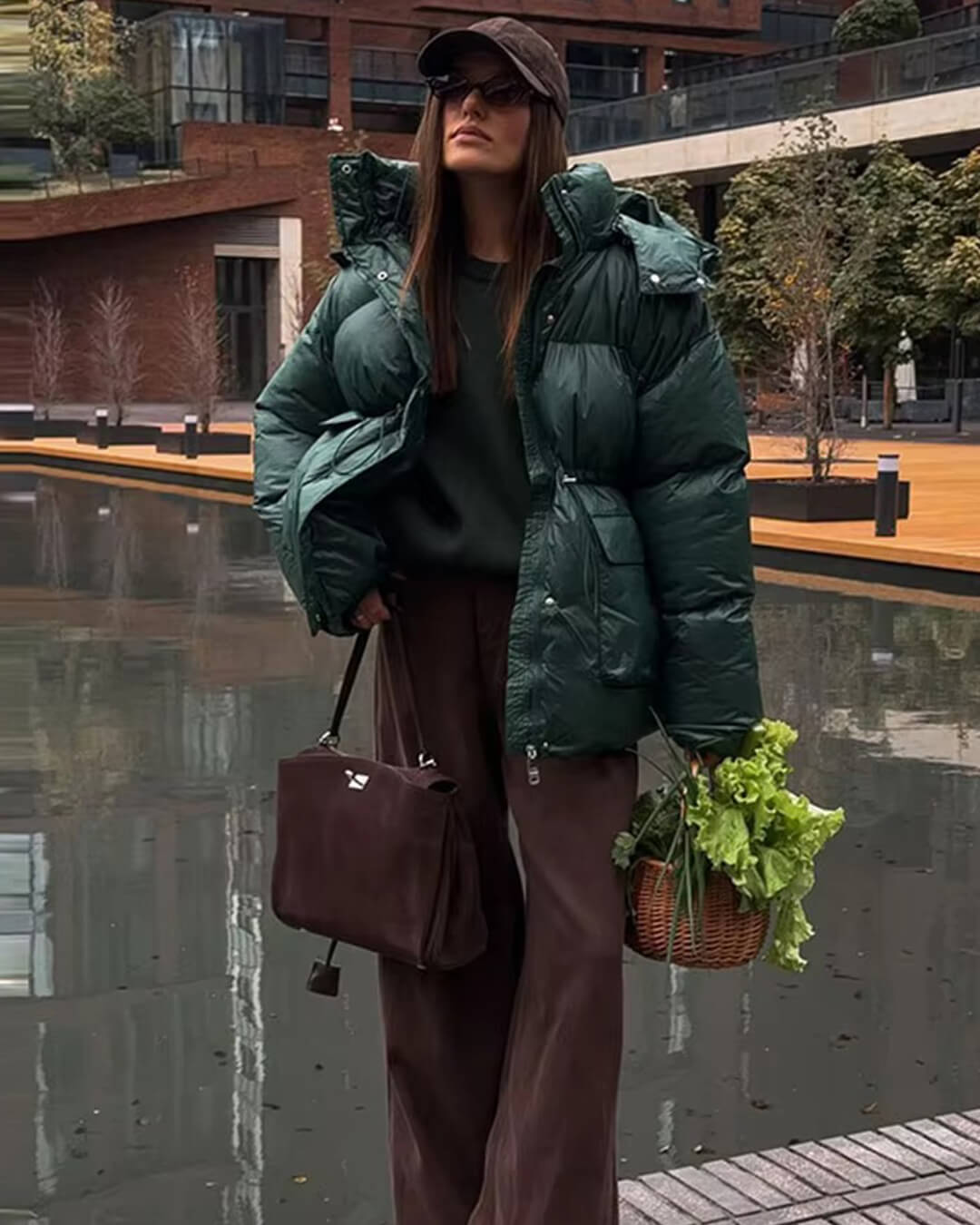 Jillian Glänzende Steppjacke