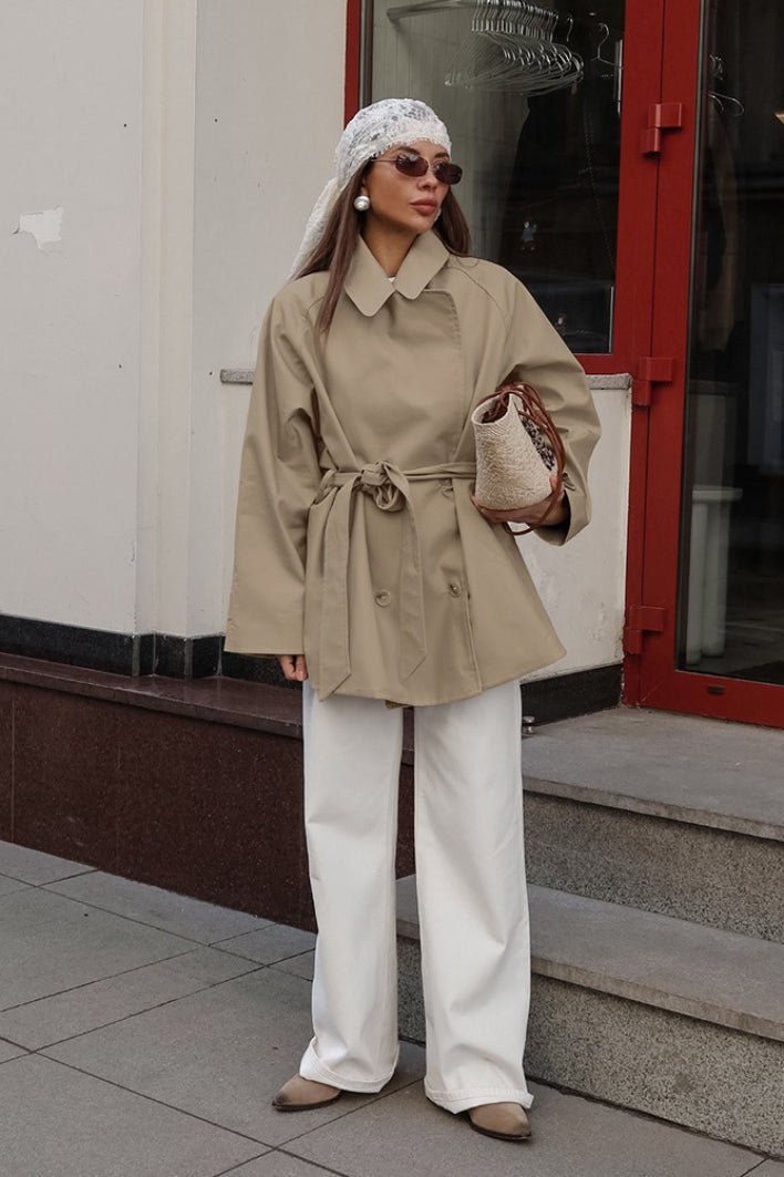 Joanna Belted Wrap Trench Coat