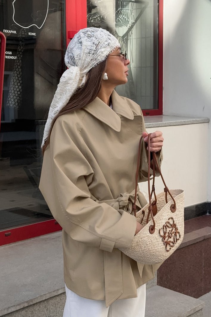 Joanna Belted Wrap Trench Coat