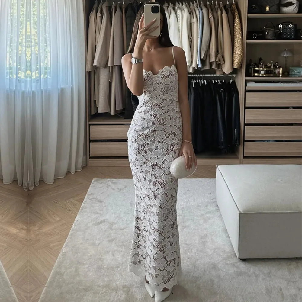 Joanna Spitzen-Trägerkleid