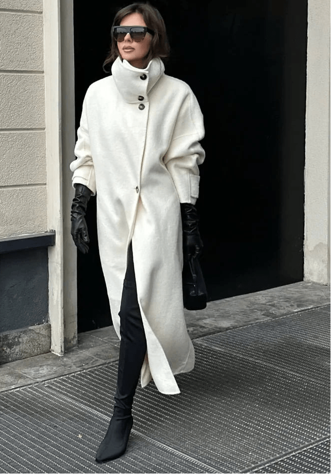 Julia Stand Collar Long Coat
