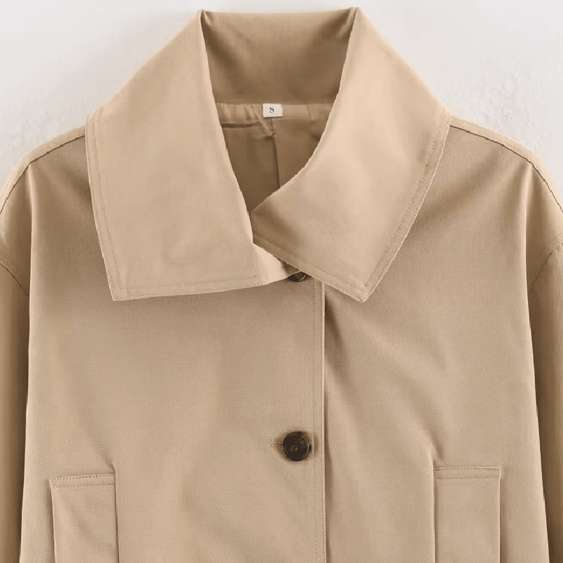 Asymmetrischer Trenchcoat mit Gürtel Julie