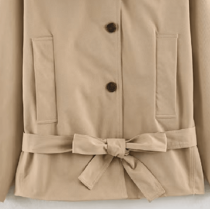 Asymmetrischer Trenchcoat mit Gürtel Julie