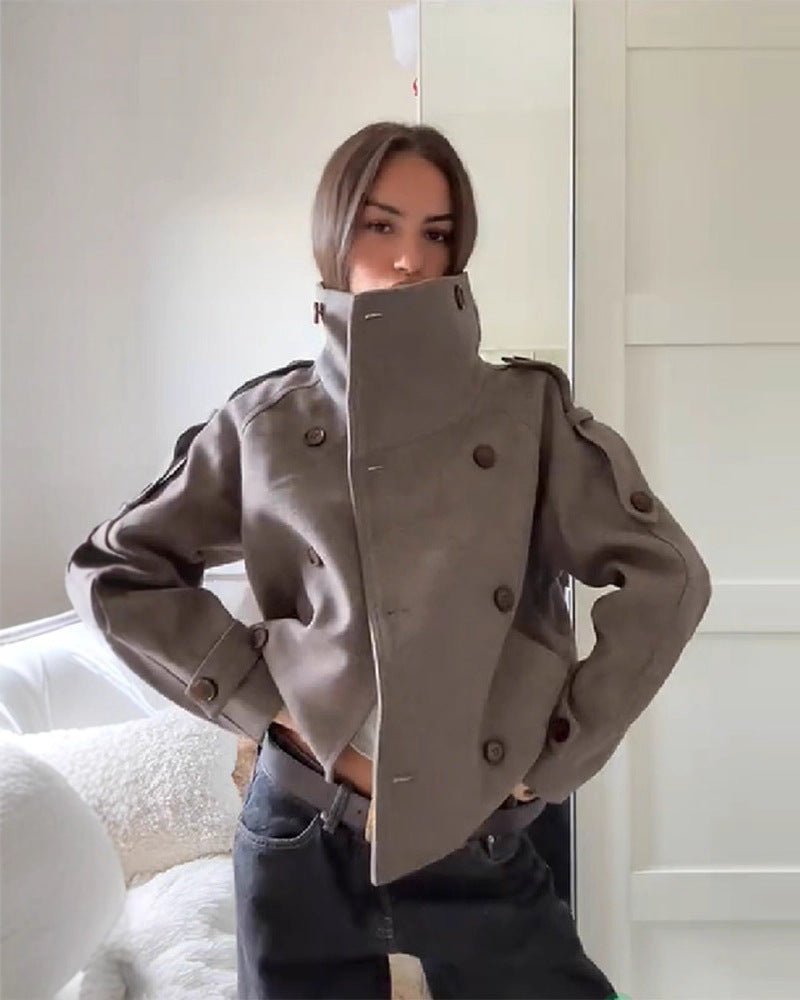 Julie Oversize-Mantel mit Stehkragen