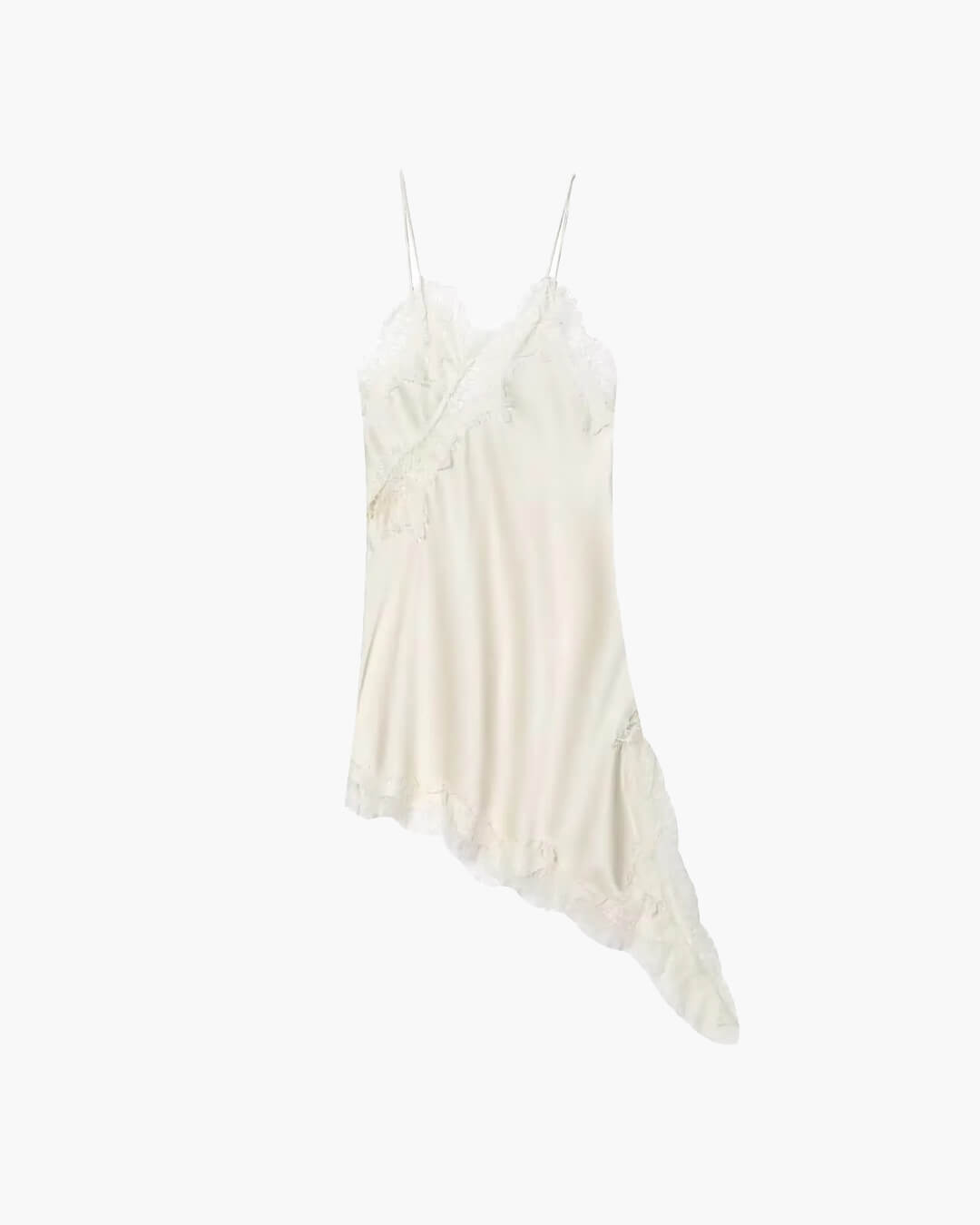 Kara asymmetrisches Satin-Minikleid