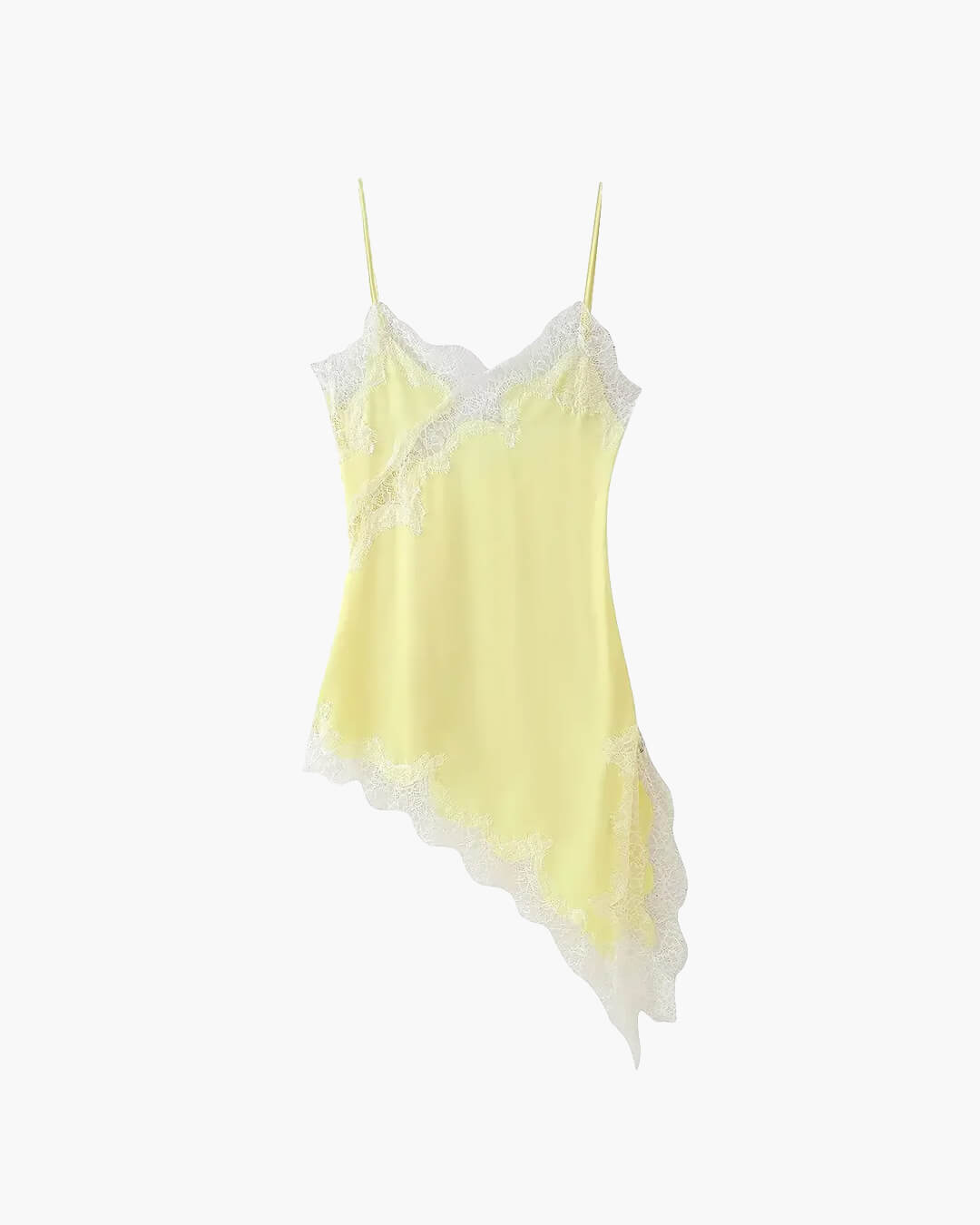 Kara asymmetrisches Satin-Minikleid