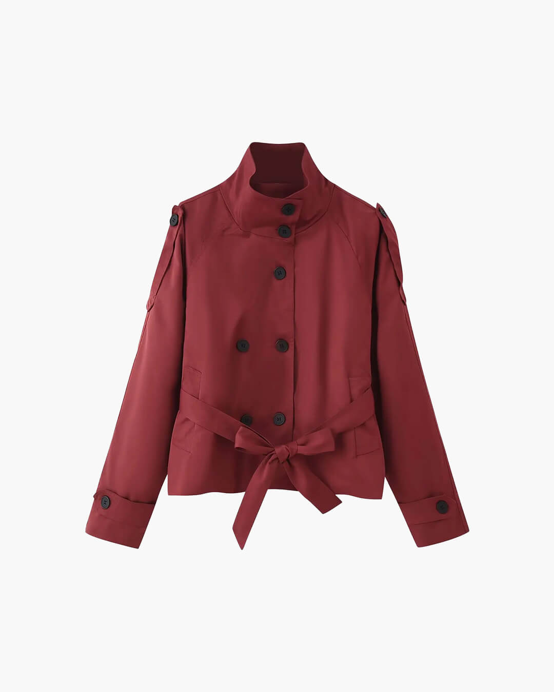 Kara kurzer Trenchcoat mit Stehkragen