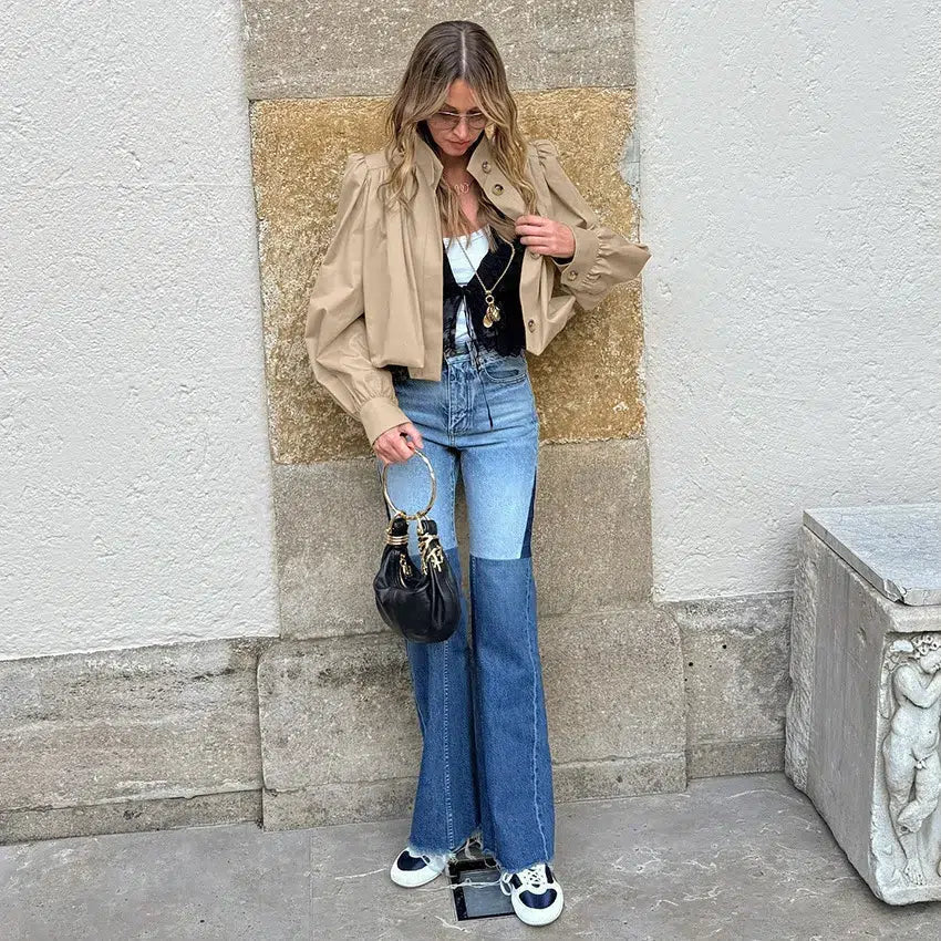 Karina Kurze plissierte Jacke