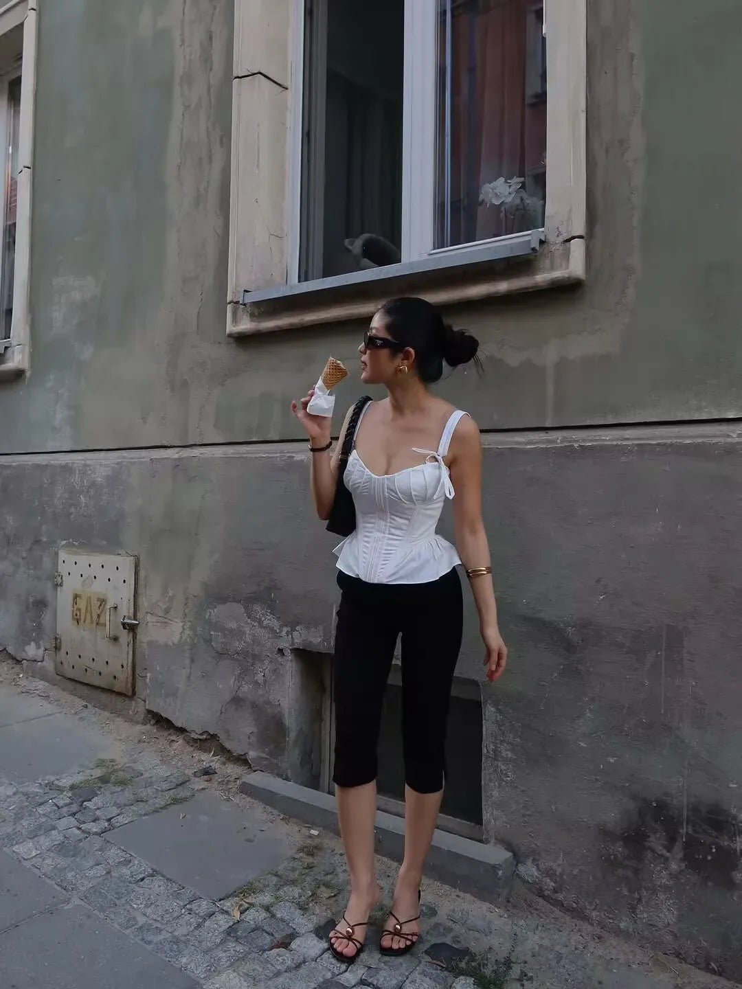 Karley Corsagentop mit Volantsaum