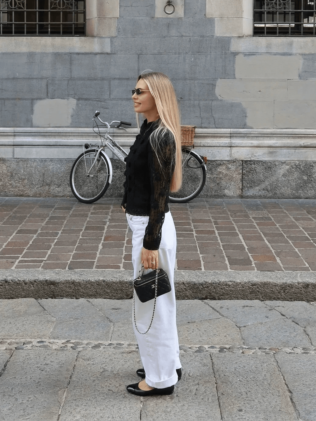 Katalina Spitzenbluse mit Puffärmeln