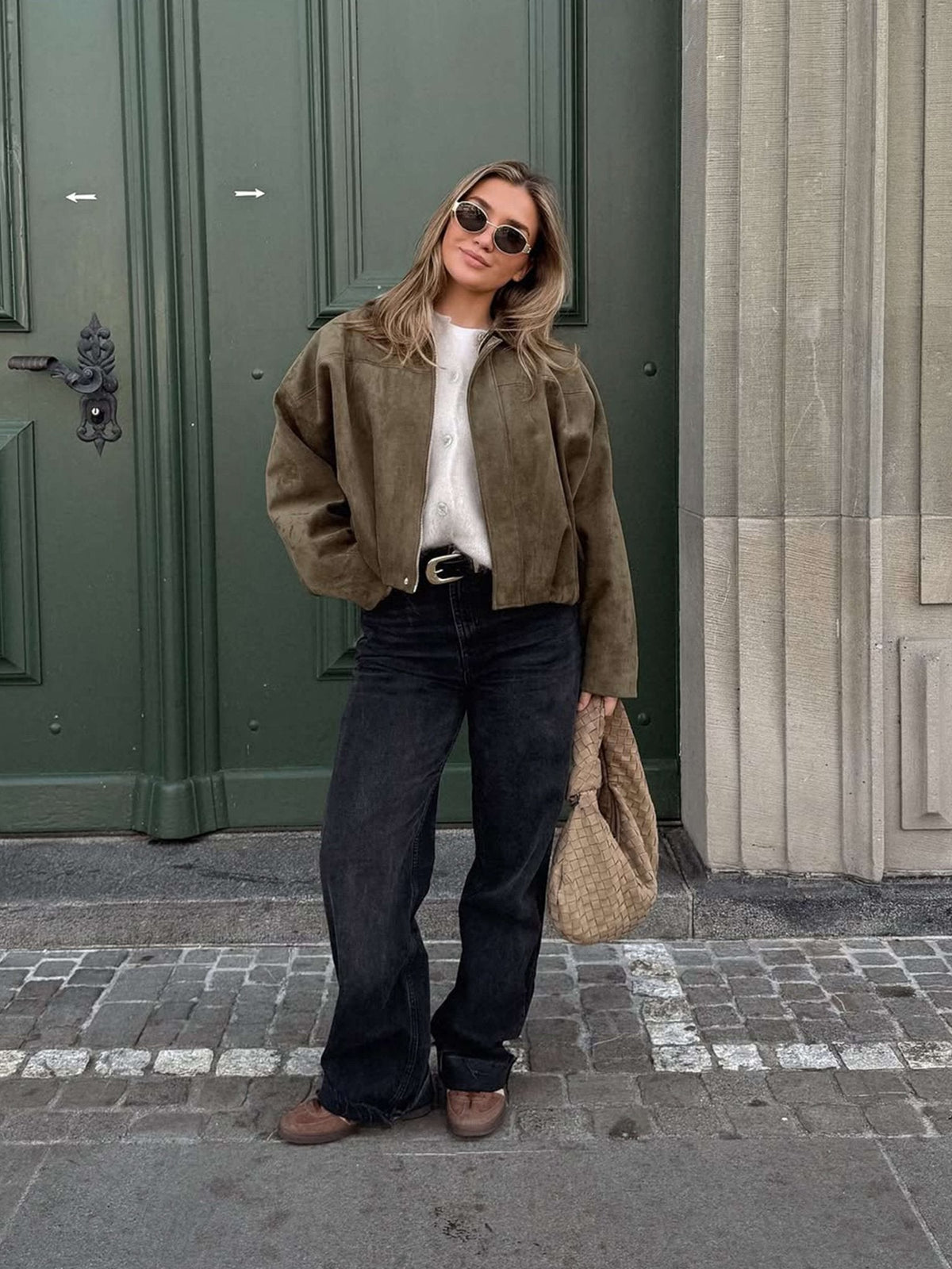 Wildleder-Bomberjacke Katherine