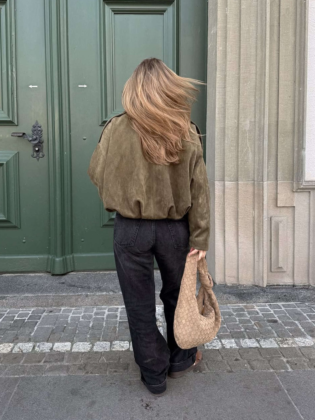 Wildleder-Bomberjacke Katherine