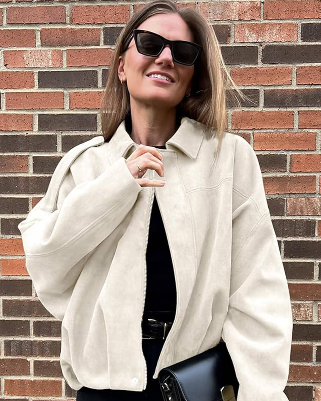 Wildleder-Bomberjacke Katherine