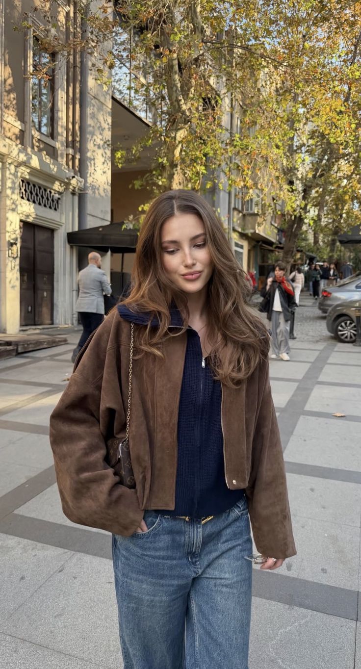 Wildleder-Bomberjacke Katherine